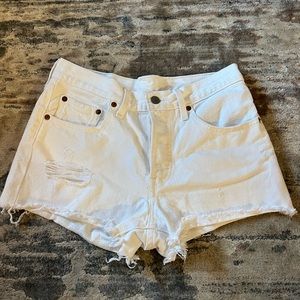Levi’s white shorts
